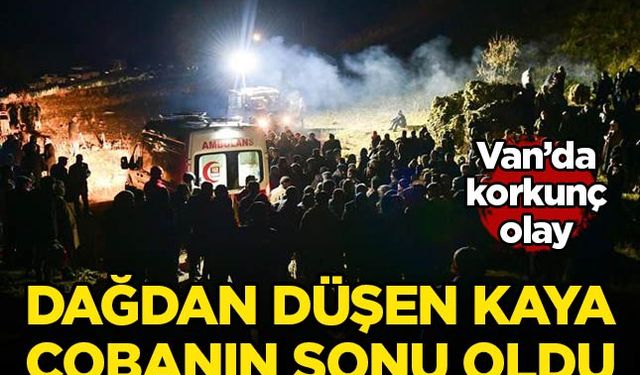 Van’da korkunç olay! Dağdan düşen kaya parçaları, çobanın sonu oldu