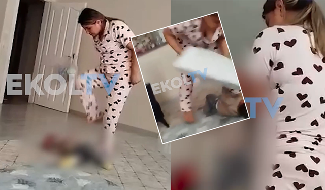 Bakıcıdan bebeğe akıl almaz işkence: Tekme, tokat ve boğma anları kamerada