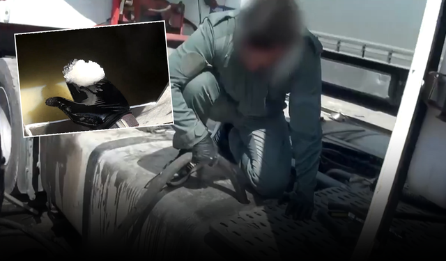 Zehir tacirlerine operasyon: Yakıt tankına saklanmış yüzlerce kilo uyuşturucu ele geçirildi