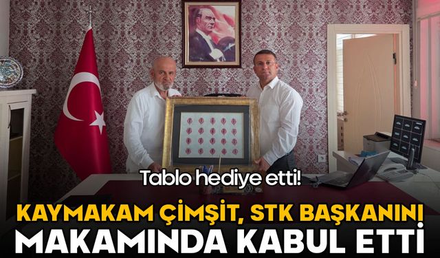 Kaymakam Çimşit, STK başkanını makamında kabul etti