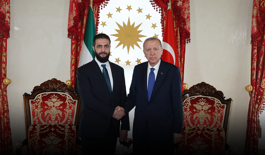 Cumhurbaşkanı Erdoğan, İstanbul'da Ahmed el Şara ile görüştü