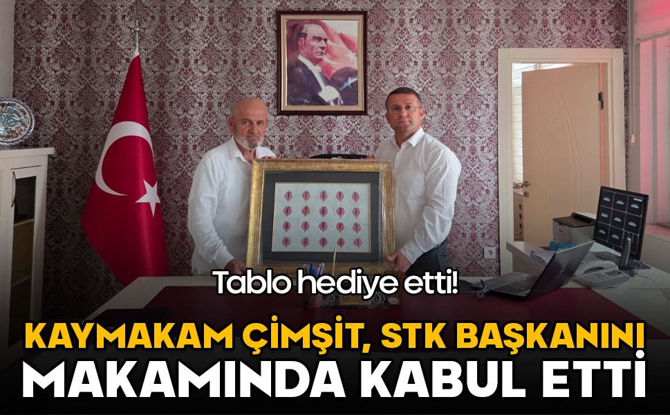 Kaymakam Çimşit, STK başkanını makamında kabul etti