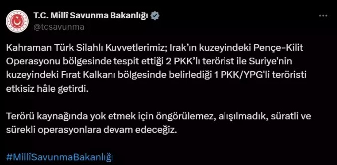 Bakanlık Tweet