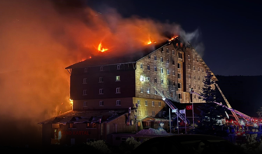 Kartalkaya Grand Kartal Otel Yangin