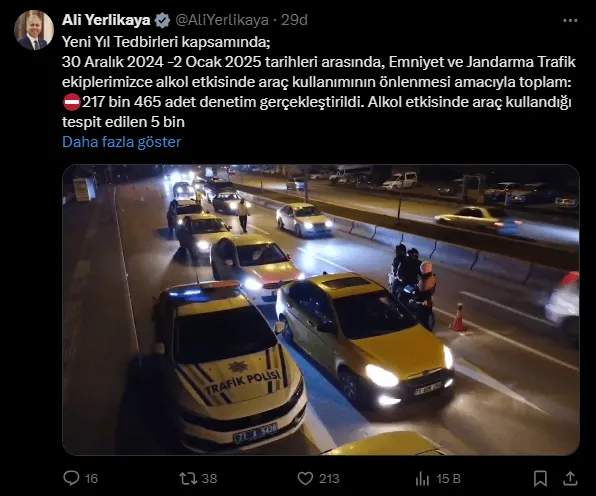 Yeni Yil Trafik Denetimlerinde 436 Bin Araca Islem Yapildi 1