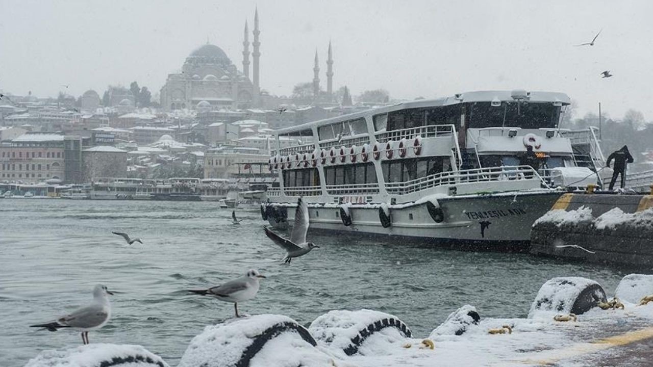 Istanbulda Kar Yagisi Nedeniyle